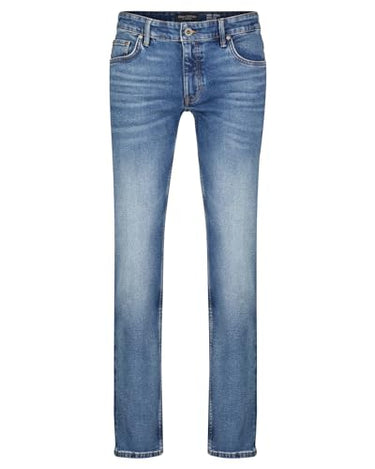 Marc OߴPolo Herren Jeanshose mit Stretch-Anteil Shaped Fit, Blau (Retro Blue Wash), W32/L30 im Sale